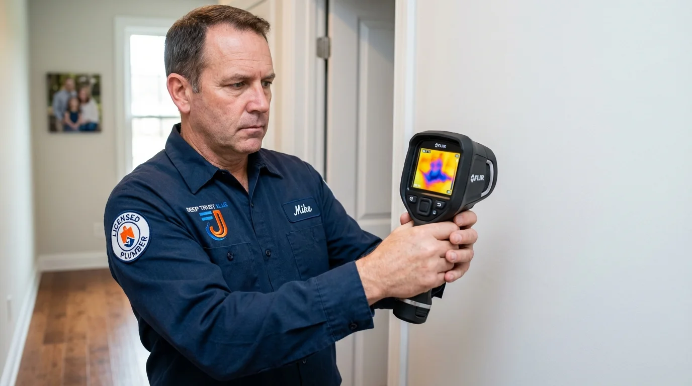 Thermal imaging leak detection by Johns Plumbing LLC in Romulus